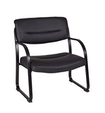 Leather Side & Guest Chair, Big & Tall, Black Regency