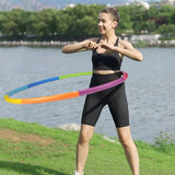 Phobby Weighted Exercise Hoop for Adults, 2.8lbs Adjustable Fitness Hoop, Detachable Hoops with Resistance Band, Headband & Jump Rope