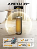 DREO Space Heater for Bathroom and Indoor, 70°Oscillating, 5 Modes, Remote for Home Bedroom, 12H Timer, with ALCI Safety Plug