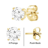 Belacqua Lab Grown Diamond Stud Earrings in 14K White Gold