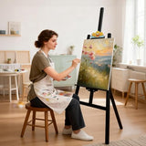 Wooden Easel Stand for Sign, 47" Adjustable Painting & Display Easel for Adults, Beginners and Students