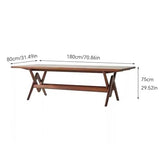 AQWASYUTER Office Computer Desk Solid Wood Living Room Large Table Modern