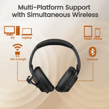 EKSA Wireless Headset with Mic for Work, Bluetooth 5.0 Headset with AI-Powered Noise Cancelling Microphone