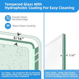 Shower Door,56-60" W x 74" H Frameless Single Sliding Shower Doors with Soft Close System,5/16" (8mm) Clear Tempered Glass with Nano Coating,Stainless Steel Hardware,Brushed Gold