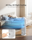U ULTTY Bladeless Fan with Air Purifier, Quiet Tower Fan with Remote, Touch, 9 Speeds, 8H Timer, HEPA Filter 99.97%, 90° Oscillation Fans, Floor Fans Powerful for Home Office Room, CR022D White