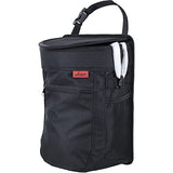 Lusso Gear Car Trash Can - 2.5-Gallon, Black, Round - Leak-Proof & Spill-Proof Lid & Waterproof Removable Liner