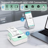 ORGSTA Label Maker with Tape, T003 Thermal Label Maker, 3.15 Inch Bluetooth Label Printer Compatible with Phone & PC, Sticker Printer Barcode Thermal Maker for Small Business, Home, School