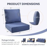 Outdoor Cushion for Patio Furniture - 6" Thick Outdoor Chair Cushions with Water Resistant