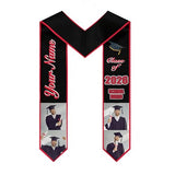 Numom Custom Graduation Stoles for Graduation 2026, Sash Grad 2026 Personalized Grad Stole Sash with Name, School Name, Photo（Style 7）