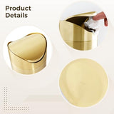 DORMIYA Mini Gold Trash Can, Stainless Steel Desktop Garbage Bin
