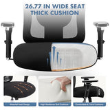 DUMOS Big and Tall Office Desk Chair with Lumbar Support, 500lbs Heavy Duty Mesh Ergonomic Computer Chair