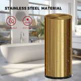 LEASYLIFE Gold Trash Can, 8 Gallon Trash can with lid,Large Capacity FILP lid Kitchen Trash can for Bathroom