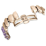 Swarovski Watch, Octagon Cut Bracelet, Purple, Champagne Gold-Tone Finish