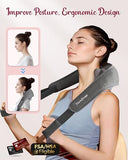 THERAZZAGGE Cordless Neck Massager with Heat - FSA Eligible HSA Neck Shoulder Massager for Pain Relief Deep Tissue,6D Deep Kneading Shiatsu Back Massage, Gifts for Fathers Men Women