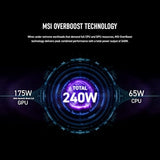 msi Raider A16 HX 16” 240Hz QHD+ Gaming Laptop: AMD Ryzen 9-8940HX