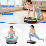 HTM Vibration Plate Exercise Machine with 120 Speed Levels, 9 Program Modes and Remote Control - 15 Min Timer, 300 lbs Capacity Vibrate Stand