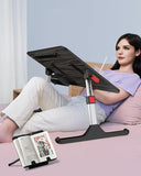 Computer Tray Laptop Stand with Book Stand,Wrist Rest, Storage Drawer Foldable Lap Desk for Adults Kids Writing Work Study Couch