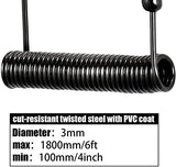 I3C Laptop Cable Lock Retractable Hardware Security Cable Lock with Anchor Plate Compatible with Laptop, Smart Phone