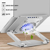 Laptop Cooling Pad with Low-Noise Fan and 3.0 USB Hubs, Ventilated Laptop Cooler Prevent Overheating