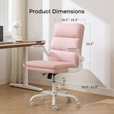 amseatec Office Chair Adjustable Desk Chair Mid Back Executive Comfortable Fabric Ergonomic Back Support Home Computer Chair with Padded