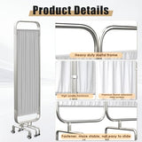 tonchean 4-Panel Medical Privacy Screen with Lockable Wheels