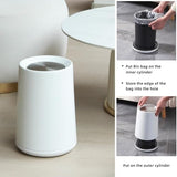 LEASYLIFE 8L/2.1GALbrass Garbage can with Swing lid，Brushed Nickel Gold Trash can,Matte