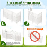 Devoko Outdoor Privacy Fence, 4 Fence Panels Privacy Screen Panels for Outside and Yard