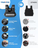 TAEVNO Adjustable Weighted Vest for Women Men, 6-12lb Comfort Fit - U-Shaped Ergonomic Weight Vest with 6 Removable Iron Sandbags, Large Front Mesh Pocket & Reflective Strips, Ideal for Running, Walking, Strength Training, HIIT, Cardio Workouts（Black)