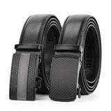 WERFORU Men's Ratchet Belts, 2 Pack Leather Belts for Men Dress and Casual with Automatic Buckle