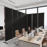 C-Hopetree 8 Panels Room Divider, 6 Ft Tall Indoor Folding Privacy Screen, Portable Partition Separator