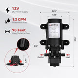 CAMPLUX 1.58 GPM Portable Tankless Water Heater with Water Pump Kit, Propane Water Heater Outdoor with 1.2 GPM Pump, 41,000 BTU, BD158P43