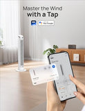 DREO Smart Tower Fan for Bedroom, Standing Fans for Indoors, 90° Oscillating, 26ft/s Velocity Quiet Floor Fan with Remote, 12H Timer, Voice Control Fans for Indoors, Compatible with Alexa