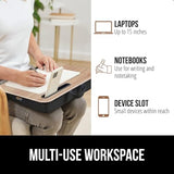 GORILLA GRIP Laptop Lap Desk with Phone Holder, Pillow Cushion Desks Fit Laptops up to 15.6", Gifts for Home