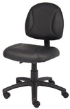 Boss Office Products Posture Task Chair Without Arms in Black, Low-Back (B305)
