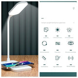 BueRallan 2PCS LED Desk Lamps, Table Lamp, Night Stand Light for Home, 3 Lighting Modes, Wireless Fast Charging