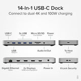 Plugable USB C Laptop Docking Station, Dual Monitor 4K 60Hz for Apple Mac M1/M2/M3/M4/M5/Neo, 2X HDMI or DisplayPort for MacBook