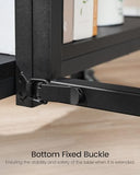 CHOEZON Folding Dining Table, Movable Dining Table, Expandable Kitchen Table, Versatile Table with 6 Wheels and 2-Tier Shelf