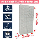 Mobile Phone Locker Box - 40 Door Steel Cell Phone Storage Cabinet with Locks and Keys for Office