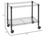 Alera ALEFW601424BL Single-Tier Rolling File Cart
