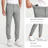 GINGTTO Mens Golf Joggers Pants Slim Fit Stretch Light Grey 28 Inseam 32