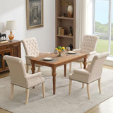 adochr Dining Chairs with Arms, Upholstered Linen Dining Room Chairs