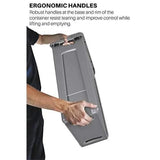 POGHDBXA Trash Can, 60L Trash Can Waste Bin with Venting Channels, Gray