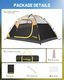 FanttikOutdoor Zeta C2 Camping Tent, 2 Person Instant Dome Tent, Easy Setup in 60s, Portable Waterproof Cabin Tent with Pre-Attached Poles & Air Vent, Ideal for Camping, Hiking, Backyard