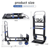 3 in1 Heavy Duty Convertible Hand Truck Dolly Cart, Folding Trolley Cart with Wheels
