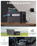 2026 Portable Power Station 600W, 576Wh LiFePO4 Battery Portable Charger, Solar Power Bank with AC Outlet 110V/1200W Surge, PD 100W USB-C Fast Charging for Camping, Home, Hurricane Emergency, RVs