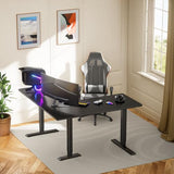 ErGear L Shaped Standing Desk, 63"x55" Electric Adjustable Height Sit Stand up Desk