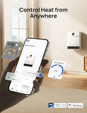 DREO Smart Wall Heater for Bathroom, IP24 Electric Space Heater with ALCI Plug for Indoor Use, 30° Oscillation, Adjustable Thermostat, Remote Control, Works with Alexa, 24H Timer, Easy-mounted Heater