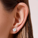 14K Yellow/White Gold Stud Earrings With 1-2 Carat Lab Grown Diamond