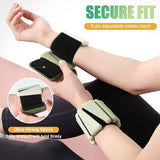 BECOJADDE Ankle Weights for Women Wrist Weights Set of 2 (1 lb Each) Adjustable Arm Leg Weight for Womens Men, Gradient Green