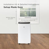 TCL H10PH36W 10,00 SACC BTU Smart Portable Air Conditioner with Heat, Fan & Dehumidifier Modes, 450 Sq. Ft, Remote Control, Compatible with Alexa/Google Assistant, Install Kit Included, White